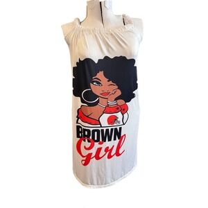 Cleveland Browns Girl Nightgown Sleep‎ Dress Cover Up White Size L